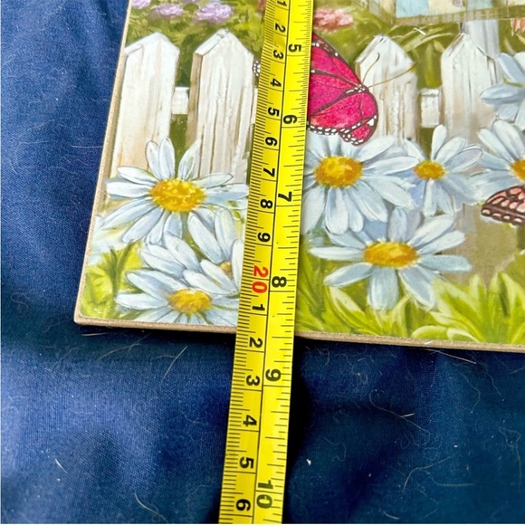 Vintage Bird House Fence Nature Sunny Day Wall Hanging Home Decor Wood Sign - Picture 6 of 6